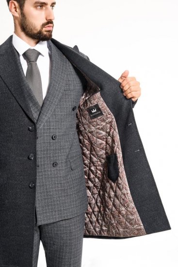 Пальто MAZALTOVMAN премиум Синее фактурное