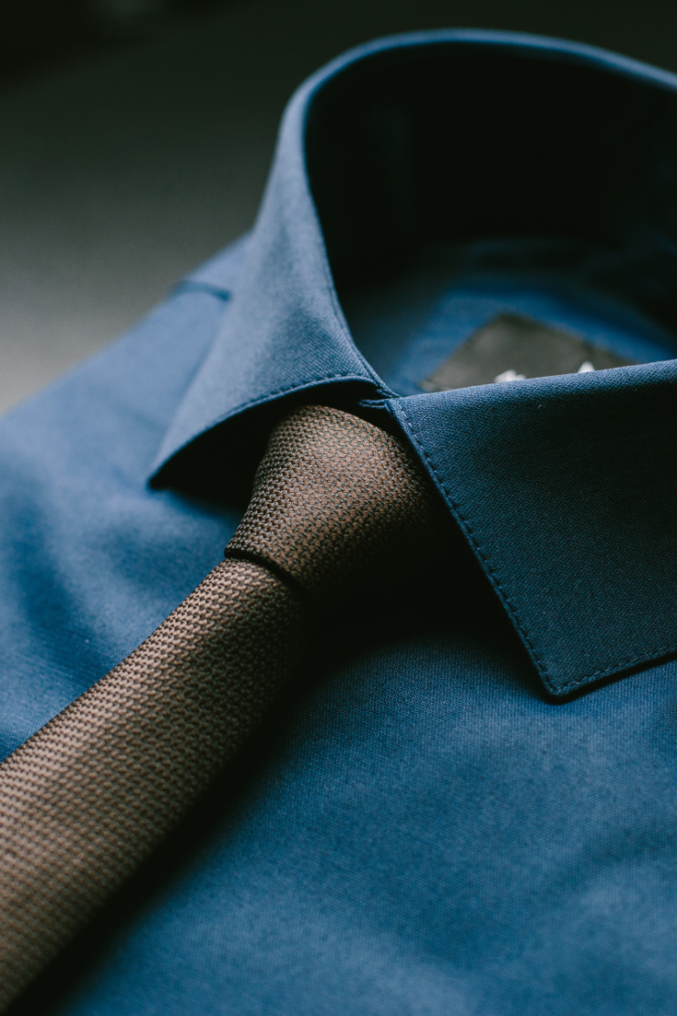 Рубашка MAZALTOVMAN Синяя приталенная