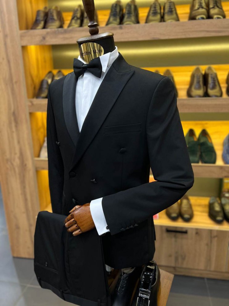 Смокинг MAZALTOVMAN 2-ка премиум Черный двубортный