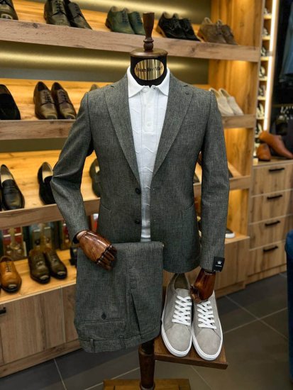 Костюм MAZALTOVMAN 2-ка премиум Лен Зеленый