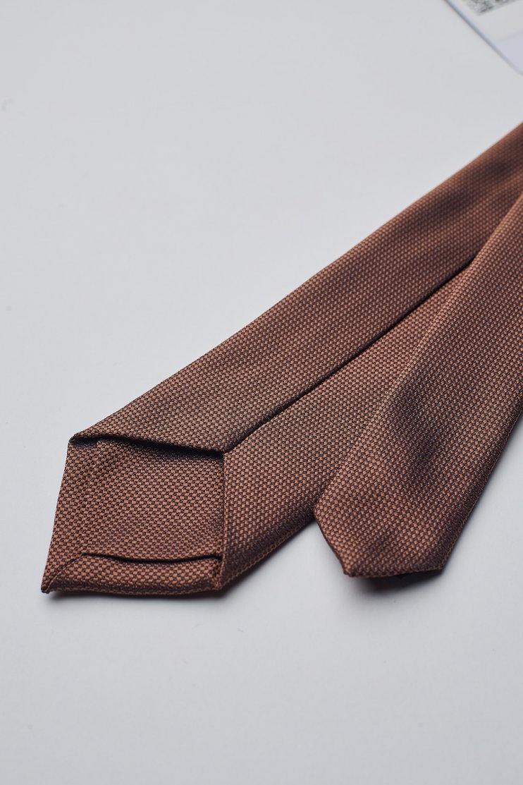 Мужской галстук Коричневый фактурный