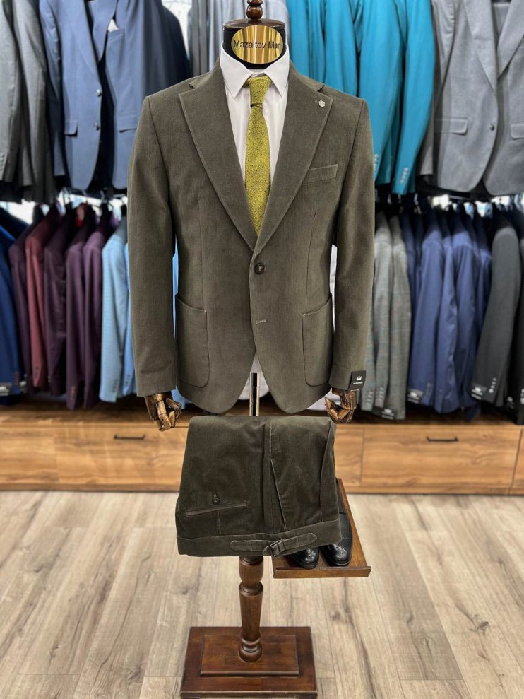 Костюм MAZALTOVMAN 2-ка премиум Хаки вельветовый
