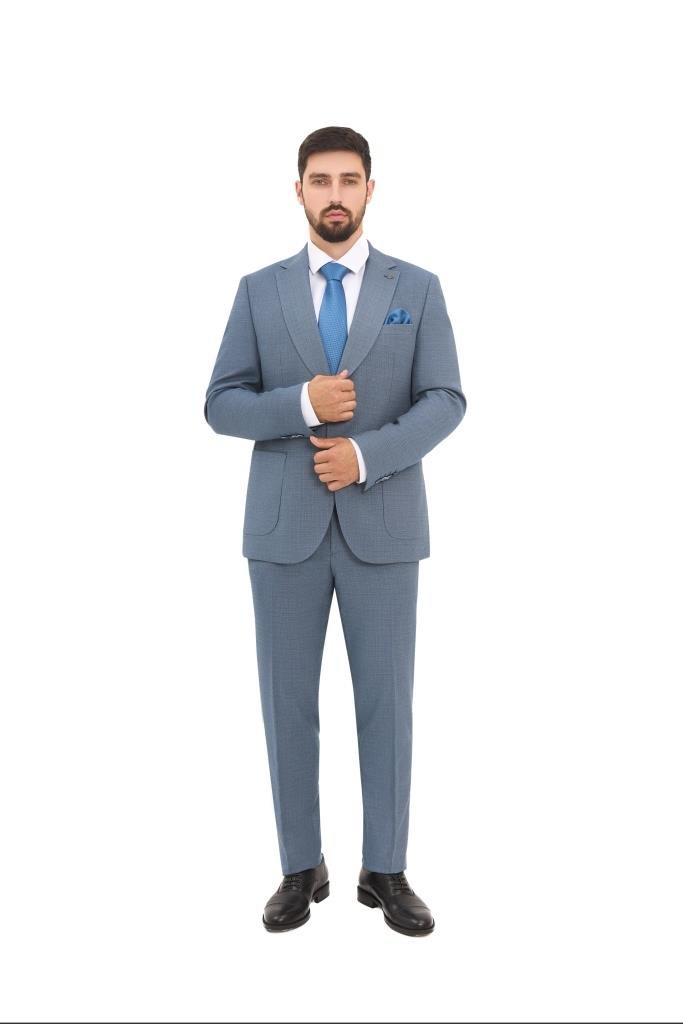 Костюм MAZALTOVMAN 2-ка премиум Голубой фактурный молодежный